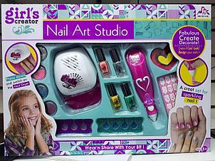 Детский маникюрный набор Nail Art Studio для девочек с сушилкой и распылителем