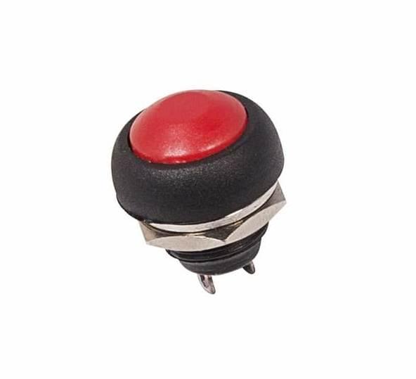Кнопка круглая Micro короткая Ø12мм без фиксации 250V 1А (ON)-OFF красная 36-3050 - фото 1 - id-p146002848