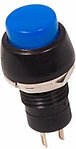 Кнопка круглая Micro Ø10мм 250V 1А ON-OFF с фиксацией синяя 36-3071