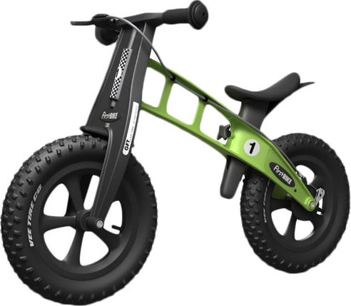 Беговел FirstBIKE Fat с тормозом (зеленый), фото 2