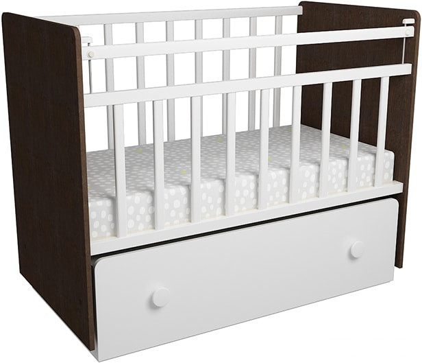 Детская кроватка ФА-Мебель Дарья 1 (венге/белый)