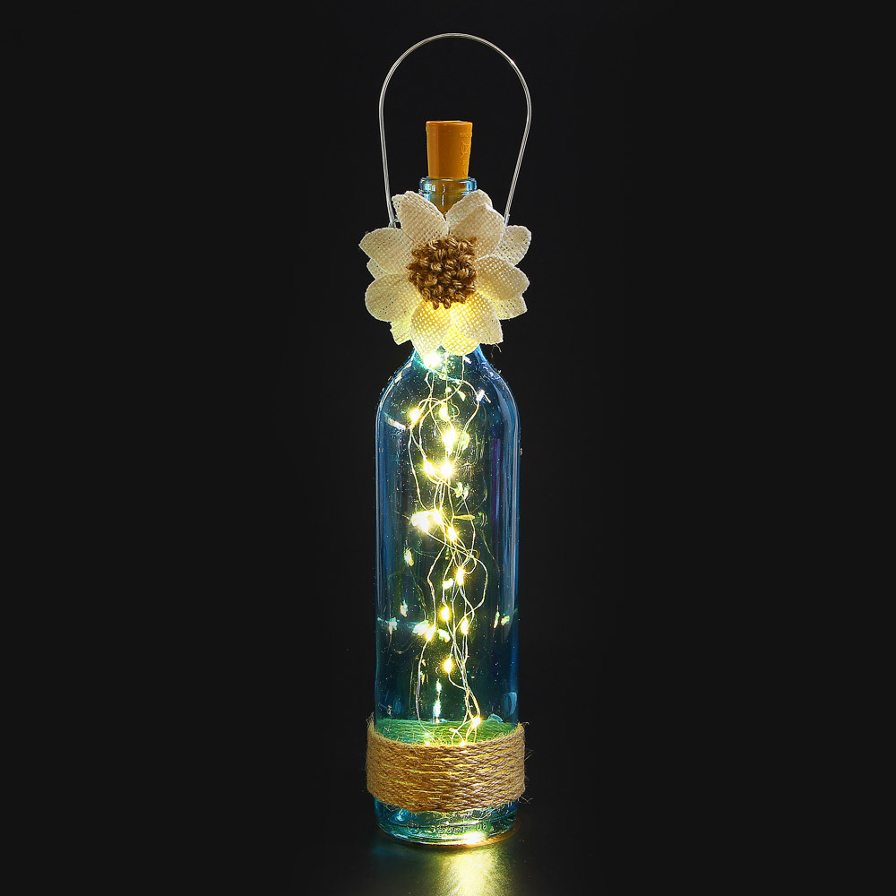 Светильник декоративный бутылка с гирляндой - фото 5 - id-p174995608
