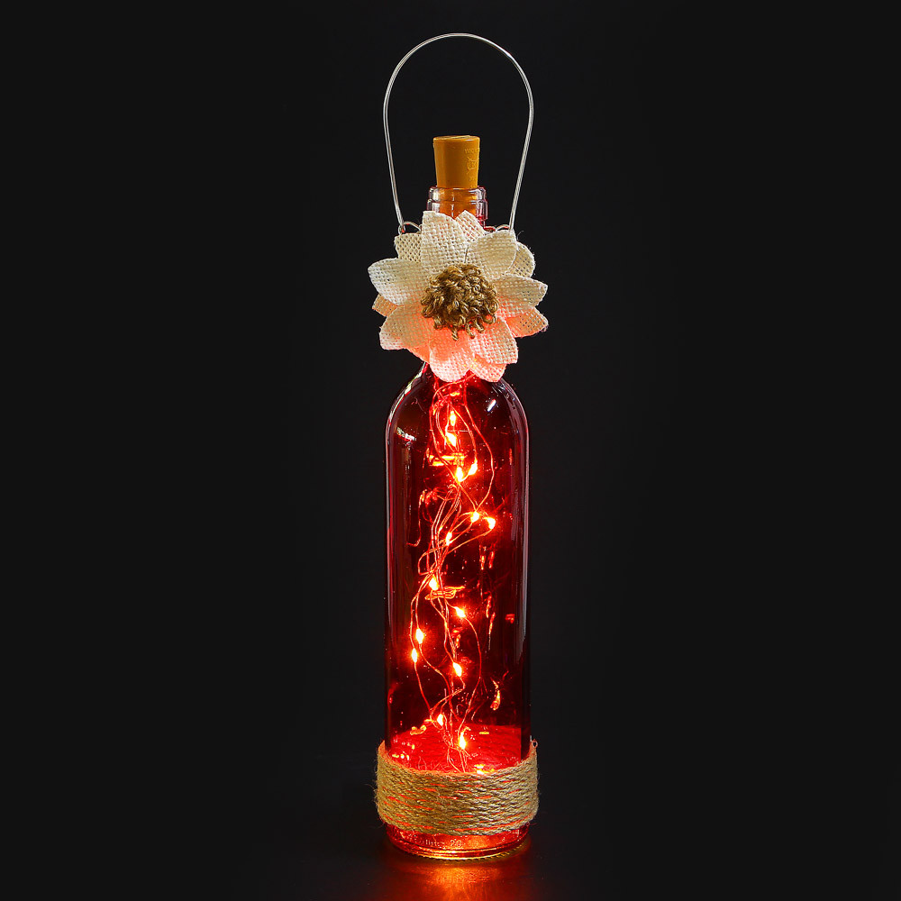 Светильник декоративный бутылка с гирляндой - фото 4 - id-p174995608