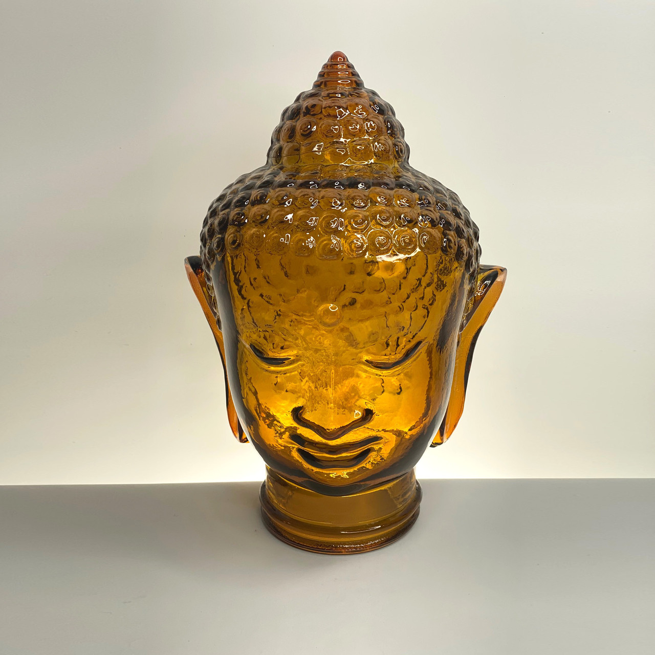Скульптура Голова Будды стеклянная