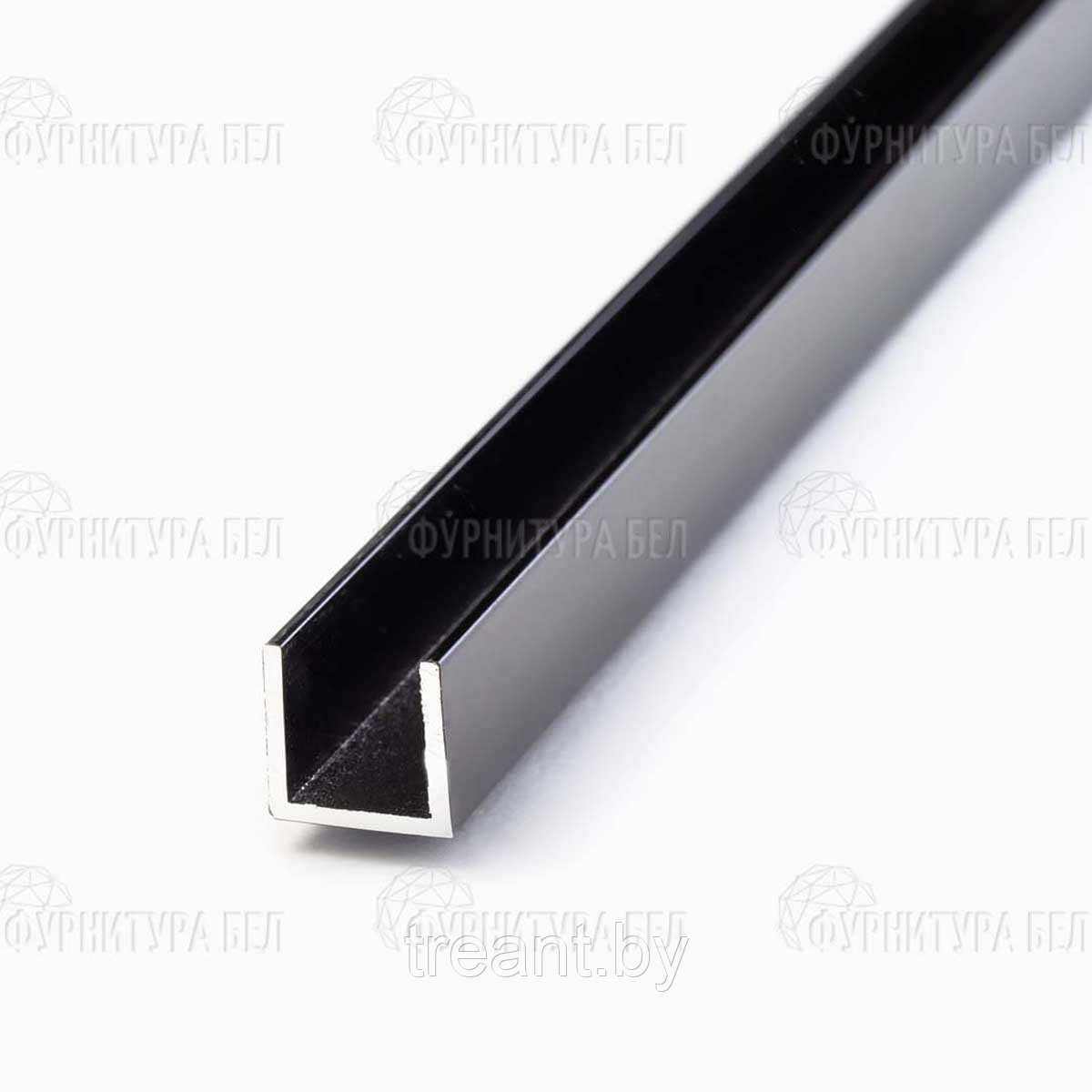 Опорный профиль для стекла 15х15х1.5 мм PO 1515 AL (Покрытие:BLACK (черное))