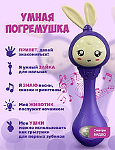 Умный зайка Alilo Алило музыкальная игрушка погремушка (аналог) Сказки, веселые песни, световые эффекты фиолет