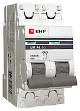 EKF PROxima Автоматический выключатель ВА 47-63, 2Р 25А (C) 4,5кА