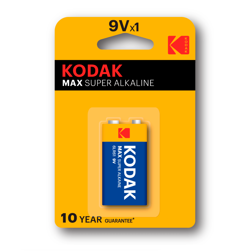 Алкалиновая батарейка KODAK Max Super Alkaline 9V