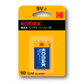Алкалиновая батарейка KODAK Max Super Alkaline 9V (Krona 6LR61), фото 2