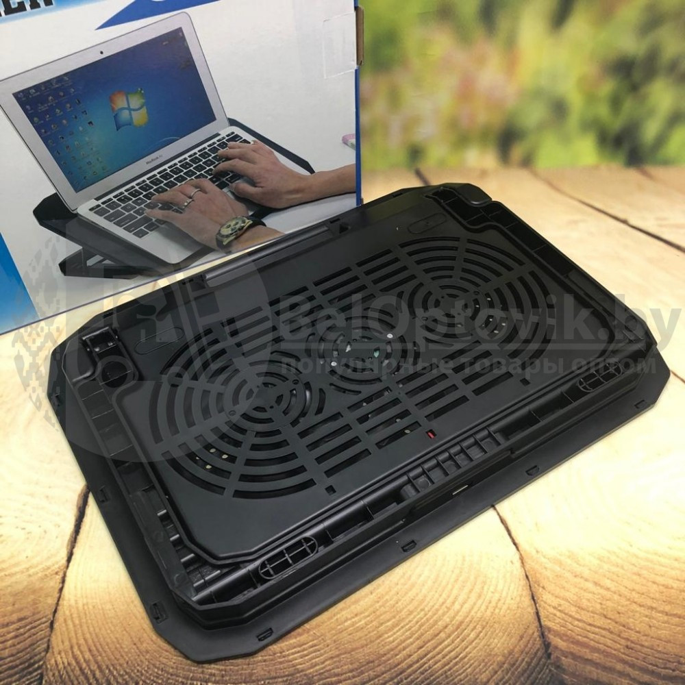 Регулируемая подставка под ноутбук/планшет Shaoyundian Notebook Cooler с с охлаждением 36х26 см - фото 7 - id-p175054364