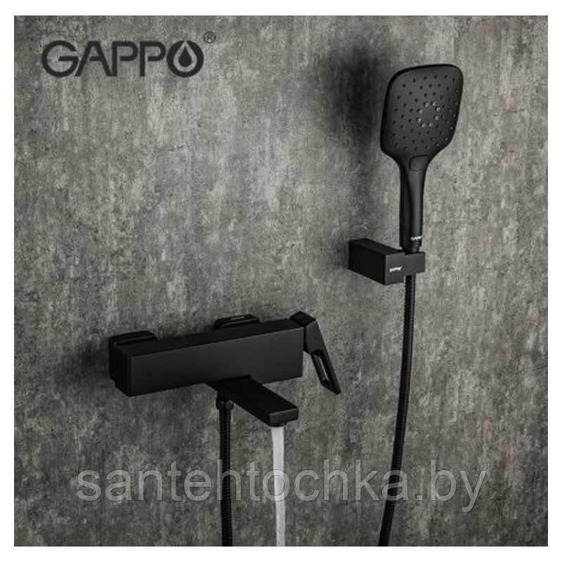 Смеситель для ванны Gappo G3217-6 черный - фото 1 - id-p175085420