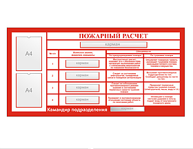 Информационный стенд "Пожарный расчет"