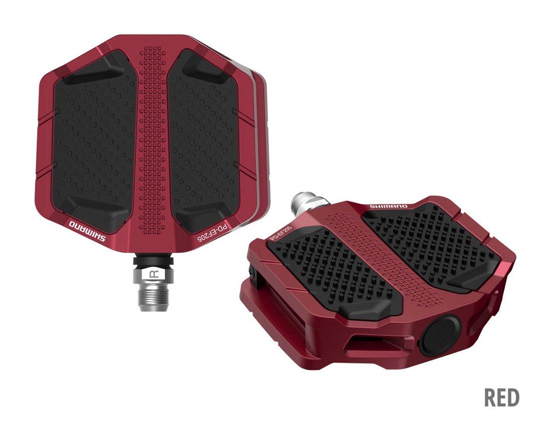 Педали Shimano, EF205, топталки (красные)