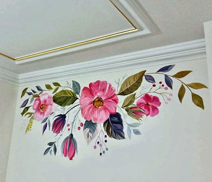 Художественная роспись потолка в спальне - фото 3 - id-p175093551