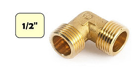 Угольник латунный 1/2" (НР-НР) General Fittings