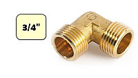 Угольник латунный 3/4" (НР-НР) General Fittings