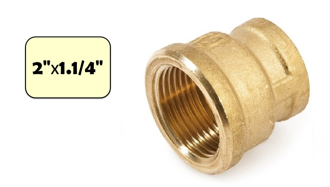 Муфта латунная 2"х1 1/4" переходная (ВР-ВР) General Fittings