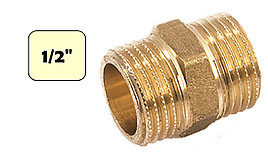 Ниппель латунный 1/2" (НР-НР) General Fittings