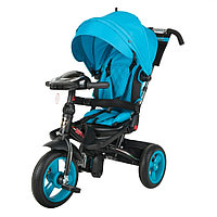 Детский трехколесный велосипед trike super formula, колеса 12\10 голубой (Bluetooth и USB выход)