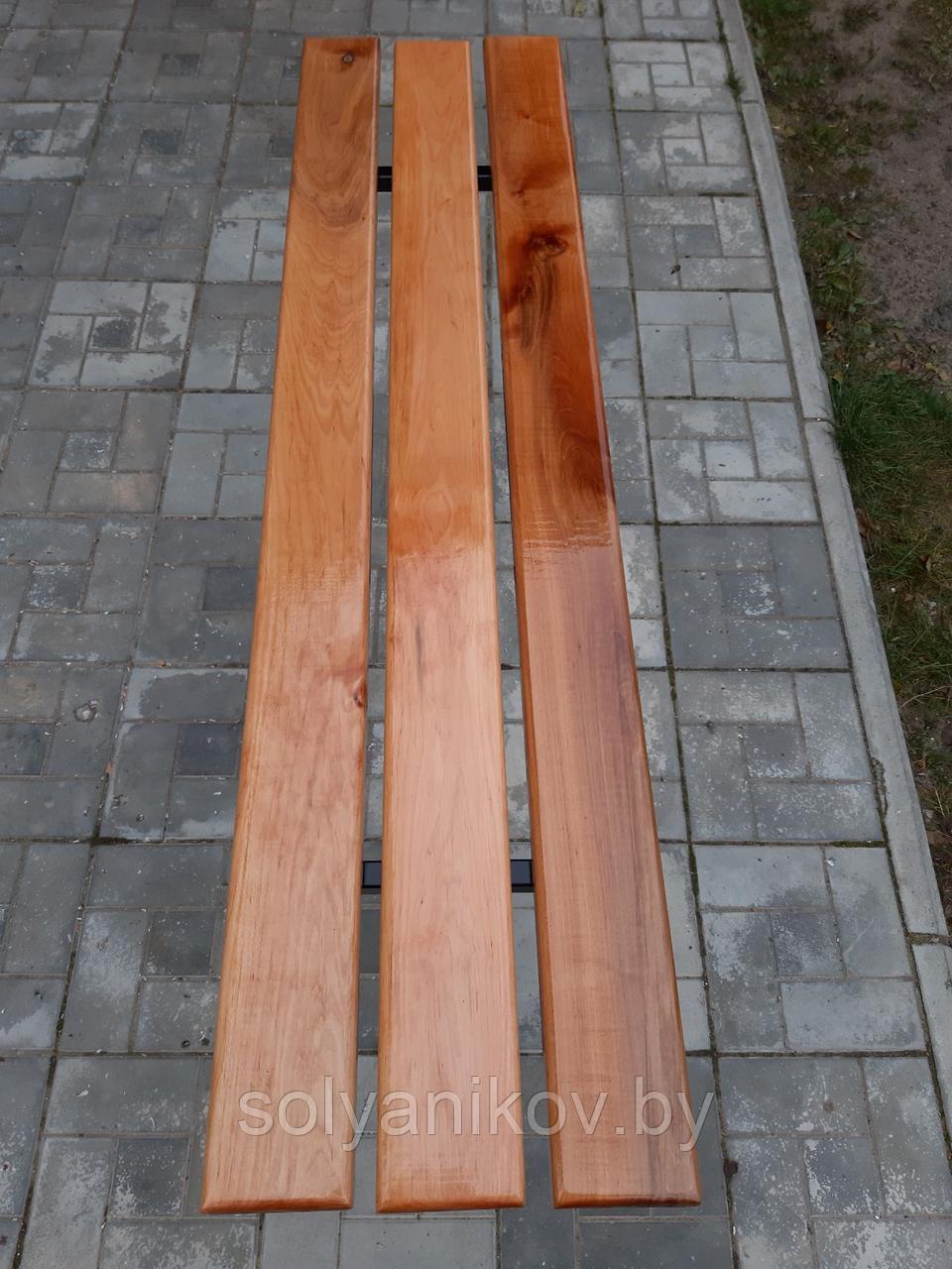 Скамейка металлическая 1,2х0,25м дерево - фото 2 - id-p72523530
