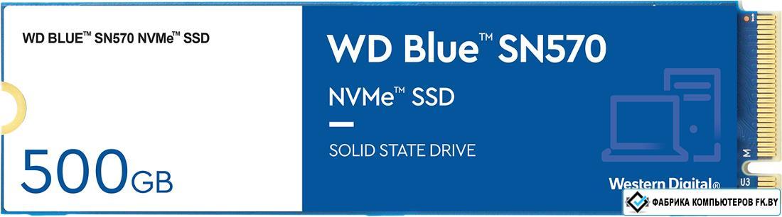 SSD WD Blue SN570 500GB WDS500G3B0C - фото 1 - id-p175044970