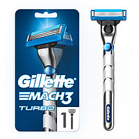 Gillette Mach 3 Turbo с 1 кассетой Бритва / Станок для бритья мужской с 3D-механизмом