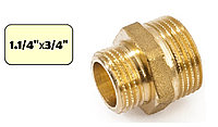 Ниппель латунный 1 1/4"х3/4" редукционный (НР-НР) General Fittings