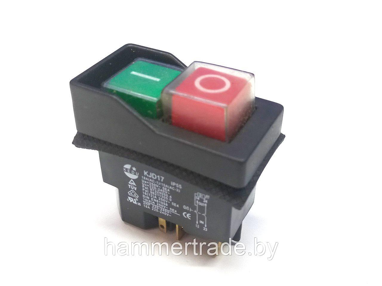 Выключатель электромагнитный 16 А, 250V для бетономешалки, станка, 5 контактов - фото 1 - id-p161135362