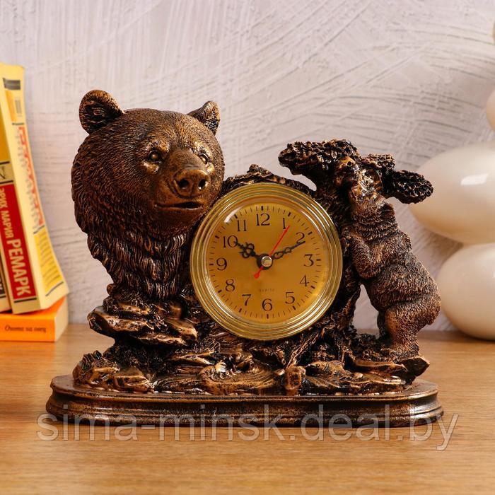 Часы настольные "Каминные. Медведица", дискретный ход, 23 х 8.7 х 19 см, d-7 см - фото 2 - id-p175148273