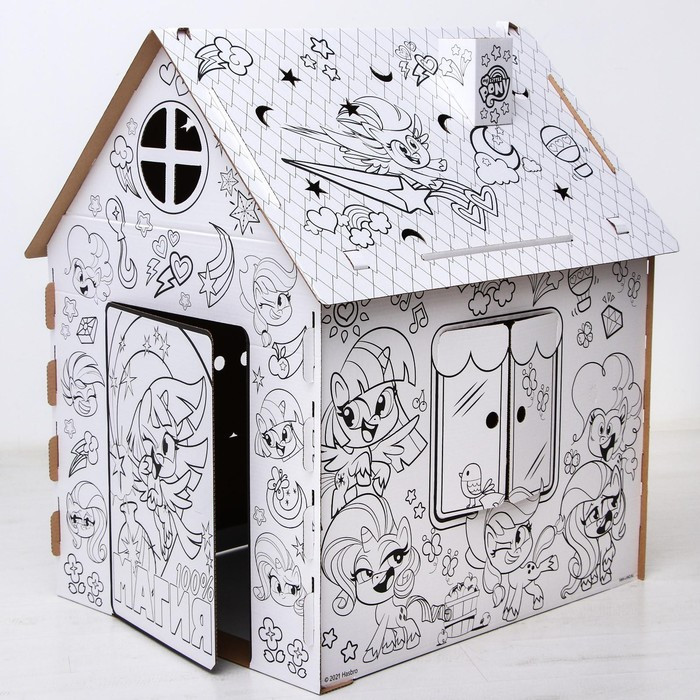 Дом-раскраска «Мой маленький пони», набор для творчества, дом из картона, My little pony - фото 3 - id-p162759316