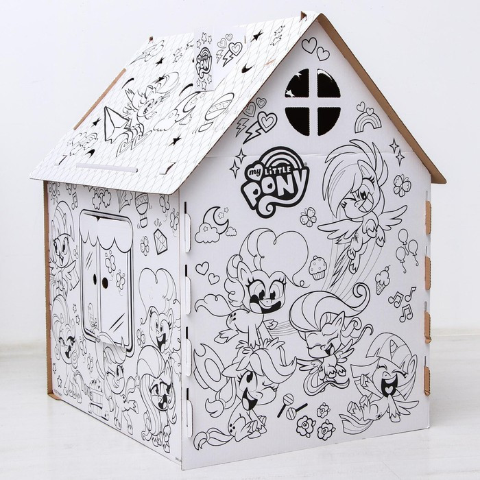 Дом-раскраска «Мой маленький пони», набор для творчества, дом из картона, My little pony - фото 6 - id-p162759316