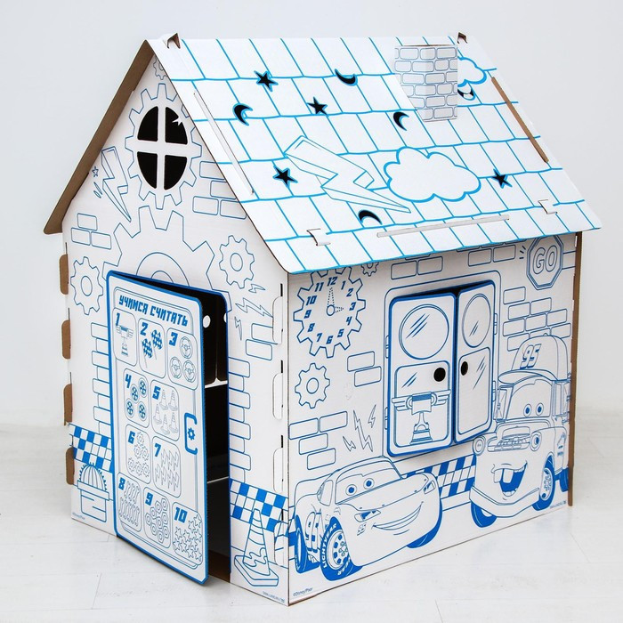 Дом-раскраска «Тачки», набор для творчества, дом из картона, Дисней - фото 3 - id-p162759313
