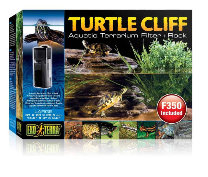 Скала черепашья с фильтром для воды Turtle-Cliff 22x16x19.5 см (PT3650) - фото 1 - id-p175171513