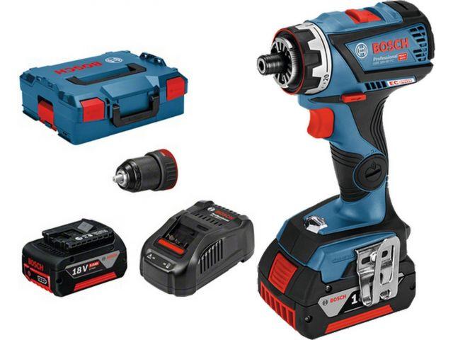Аккум. дрель-шуруповерт BOSCH GSR 18V-60 FC L-BOXX (18.0 В, 2 акк., 5.0 А/ч Li-Ion, 2 скор., 60 Нм, шурупы до