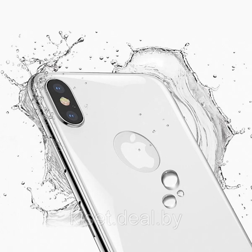 Защитное стекло Baseus SGAPIPHX-4D0S на заднюю крышку для Apple iPhone X белый - фото 2 - id-p175015926