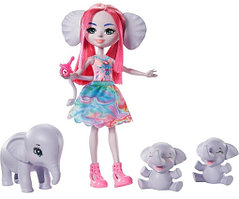 Набор с куклой Эсмеральда Слон и три слоника Esmeralda Elephant Энчантималс GTM30/GJX43 Mattel Enchantimals