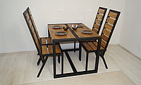 Комплект стол +4 стула в стиле  ЛОФТ DPG54, фото 1