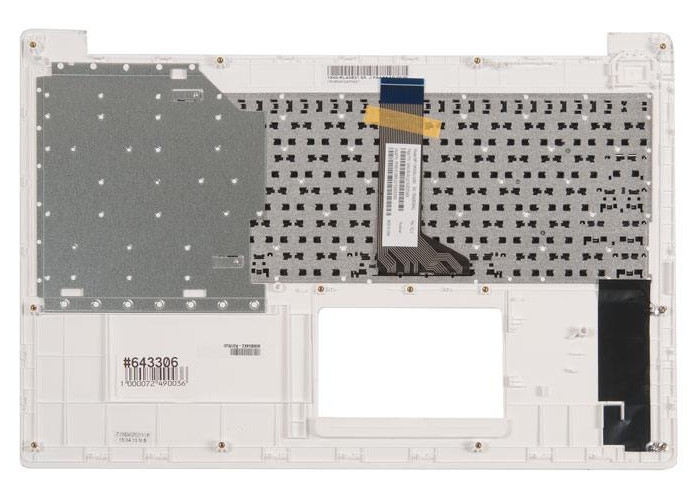 Верхняя часть корпуса (Palmrest) Asus VivoBook X553 с клавиатурой, белый (с разбора) - фото 2 - id-p166989897