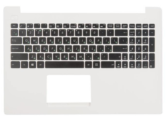 Верхняя часть корпуса (Palmrest) Asus VivoBook X553 с клавиатурой, белый (с разбора) - фото 1 - id-p166989897