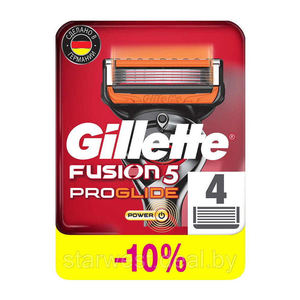 Gillette Fusion 5 Proglide Power 4 шт. Мужские сменные кассеты / лезвия для бритья - фото 3 - id-p175181021