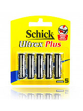 Schick Ultrex Plus 5 шт. Мужские сменные кассеты / бритвы для бритья