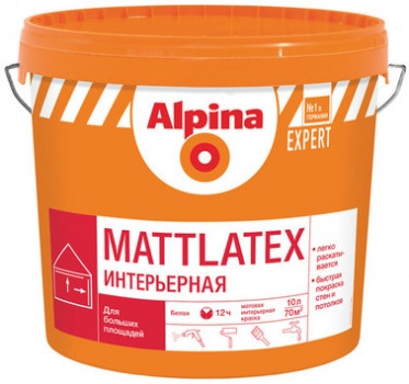 Краска латексная Alpina EXPERT Mattlatex белая, 15 л - фото 1 - id-p78582599