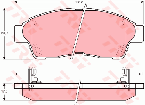 FDB867 ZIGGER GDB1143 402 02=572333B !колодки дисковые п.\ Toyota Camry 2.2 92-96/Corolla 95-02