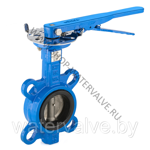 Затвор дисковый поворотный межфланцевый DN250 с ручкой, VDN-BFB-D250-ESH