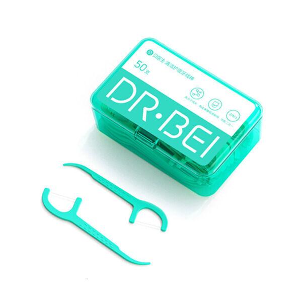 Зубная нить-зубочистка Xiaomi Dr.Bei Dental Cleaning Floss Stick (50штук) - фото 1 - id-p175190702