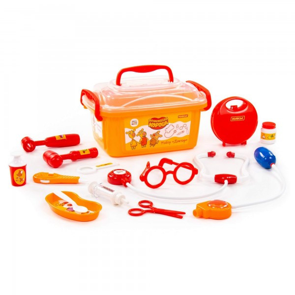 Детский игровой набор "Оранжевая корова" "Доктор" (в контейнере) арт. 83357 Полесье - фото 3 - id-p175196549
