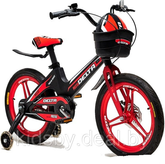 Детский велосипед Delta Prestige D 18" + шлем 2020 (черный/зеленый) магниевая рама, вилка и колеса - фото 4 - id-p175203879