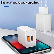 Быстрое зарядное устройство 2 USB выхода 2.1A Denmen DC02, фото 2