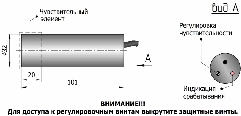 SES-32N101G-NONC-DCR-SNR15-TF датчик ёмкостный - фото 2 - id-p175206533