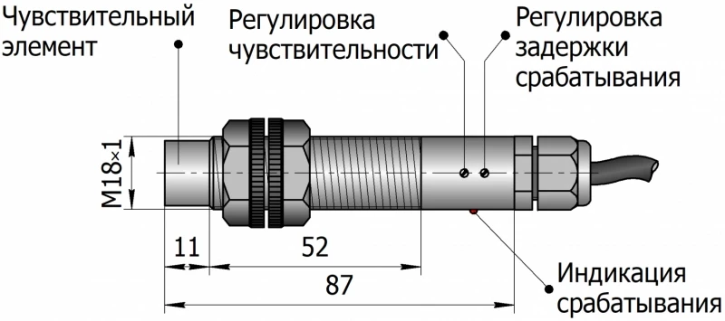 SET-18N87F-NC-AC-SNR15-TF-TRA10M датчик ёмкостный - фото 2 - id-p175206581